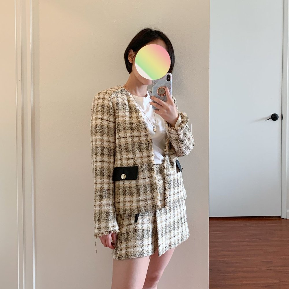 Zara Tweed Jacket and shorts Set
